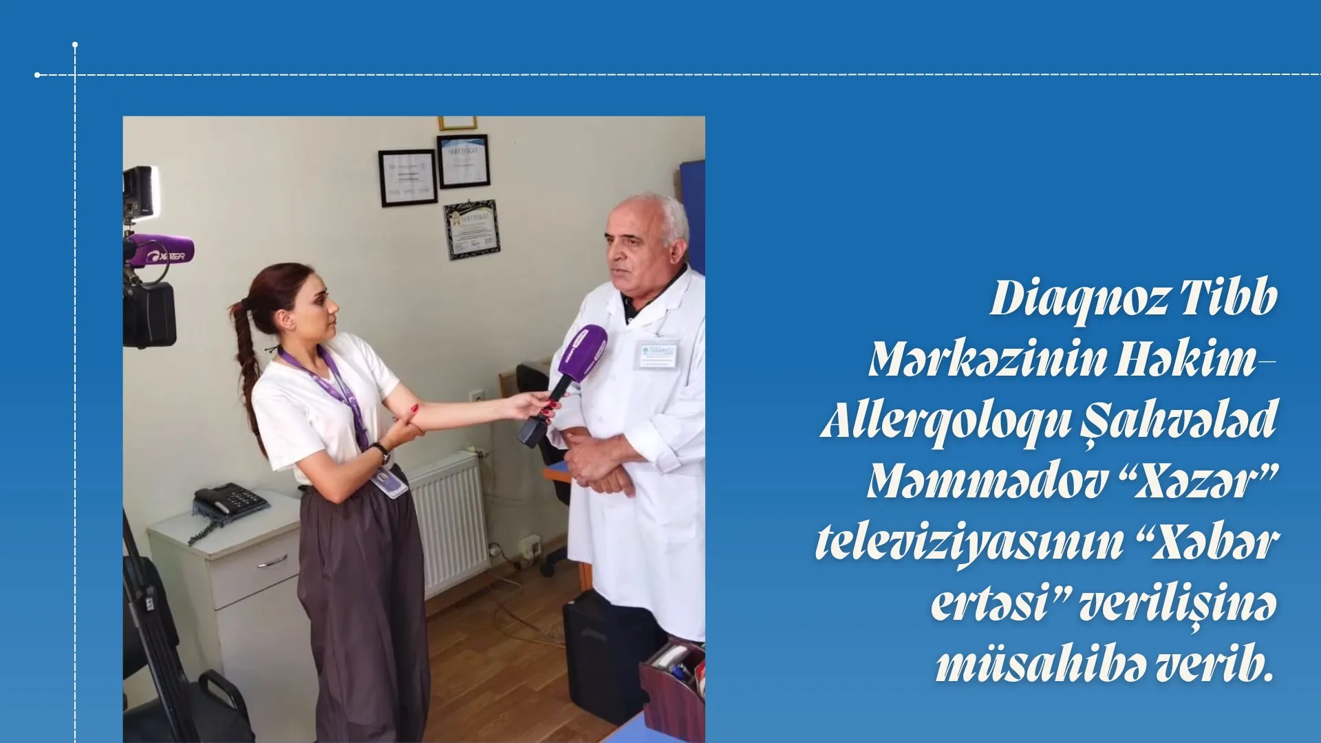 Allerqoloq Şahvələd Məmmədov “Xəzər” televiziyasının “Xəbər ertəsi” verilişinə müsahibəsi